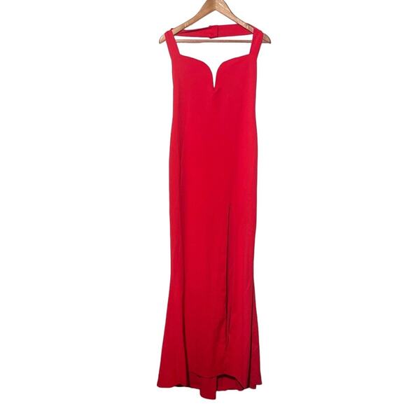 Nookie Madonna Gown Cocktail Dress Evening Maxi Red Size XL - Picture 3 of 9